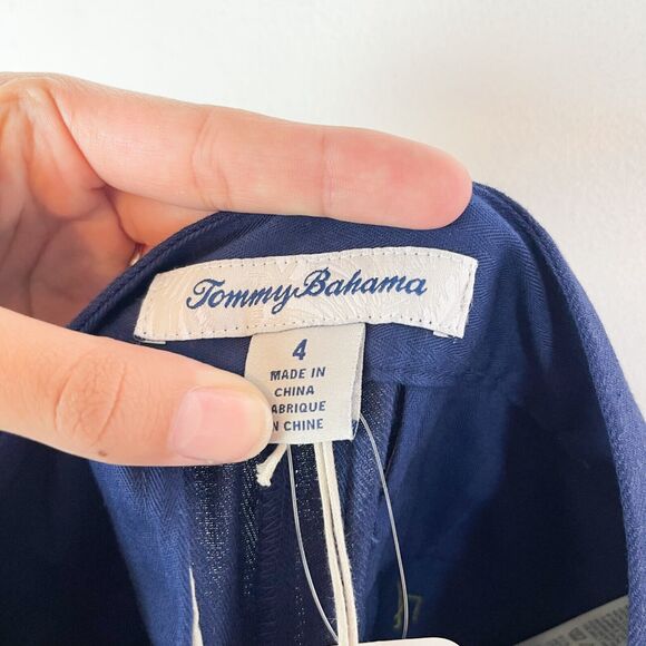 Tommy Bahama NWT Women's Blue Willa Stretch-Linen Pants Size 4 - Picture 4 of 6